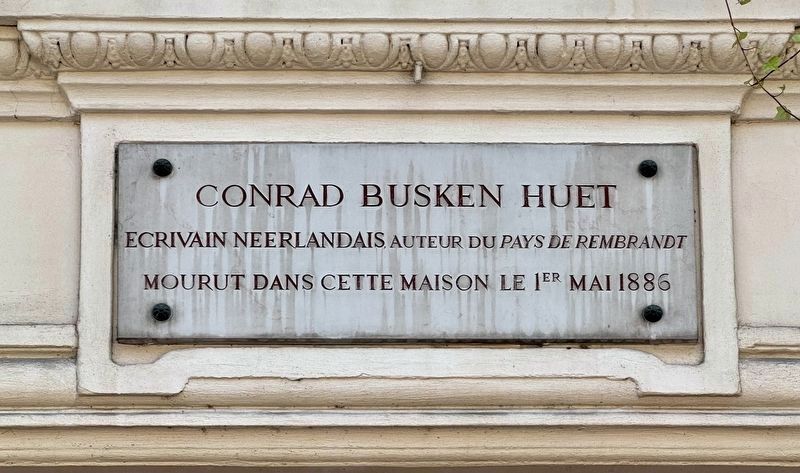 Conrad Busken Huet Marker image. Click for full size.