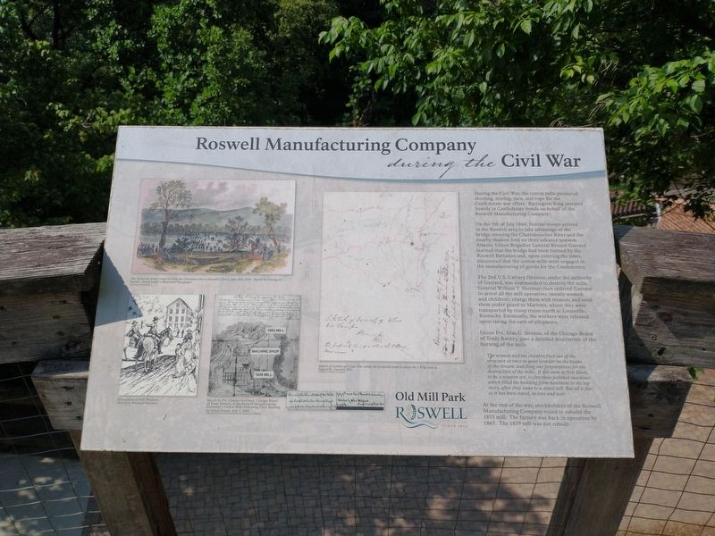 Roswell Manufacturing Company During the Civil War Marker image. Click for full size.