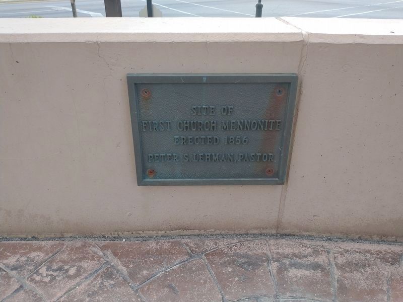 Site of First Church Mennonite Marker image. Click for full size.