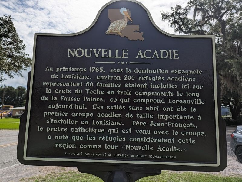 Nouvelle Acadie side of marker. Click for full size. Nouvelle Acadie side of marker image. Click for full size.