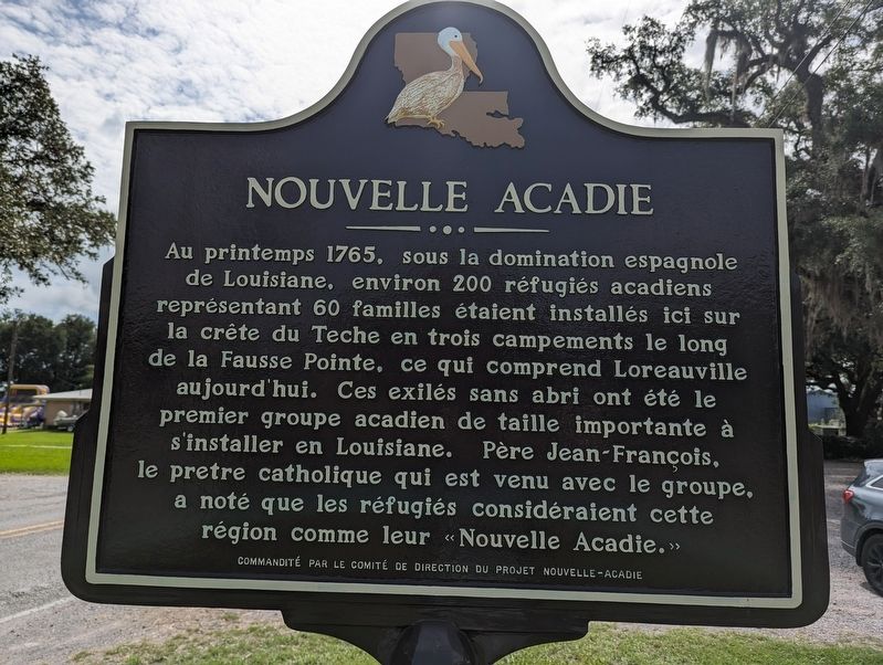Nouvelle Acadie side of marker image. Click for full size.