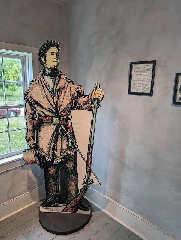 A likeness of Henry Dodge on display inside the cabin. Click for full size. A likeness of Henry Dodge on display inside the cabin image. Click for full size.