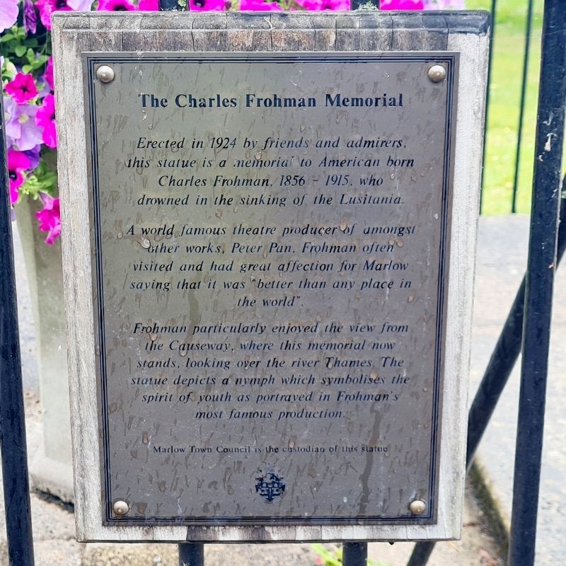 The Charles Frohman Memorial Marker image. Click for full size.