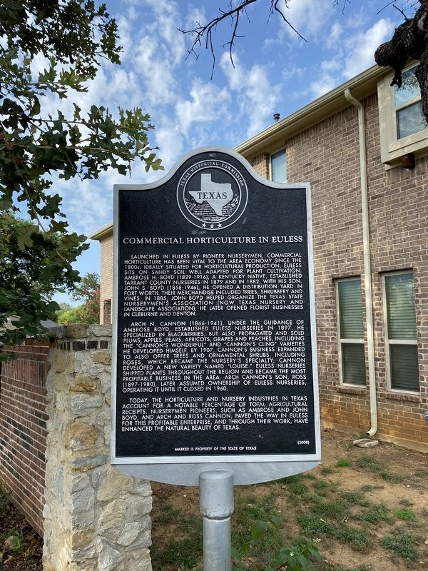 Commercial Horticulture in Euless Marker image. Click for full size.