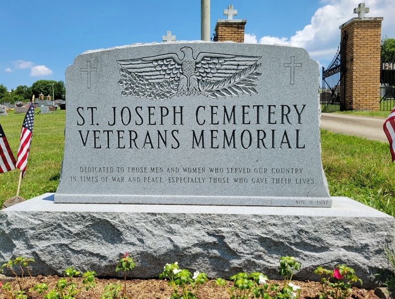 St. Joseph Cemetery Veterans Memorial image. Click for full size.