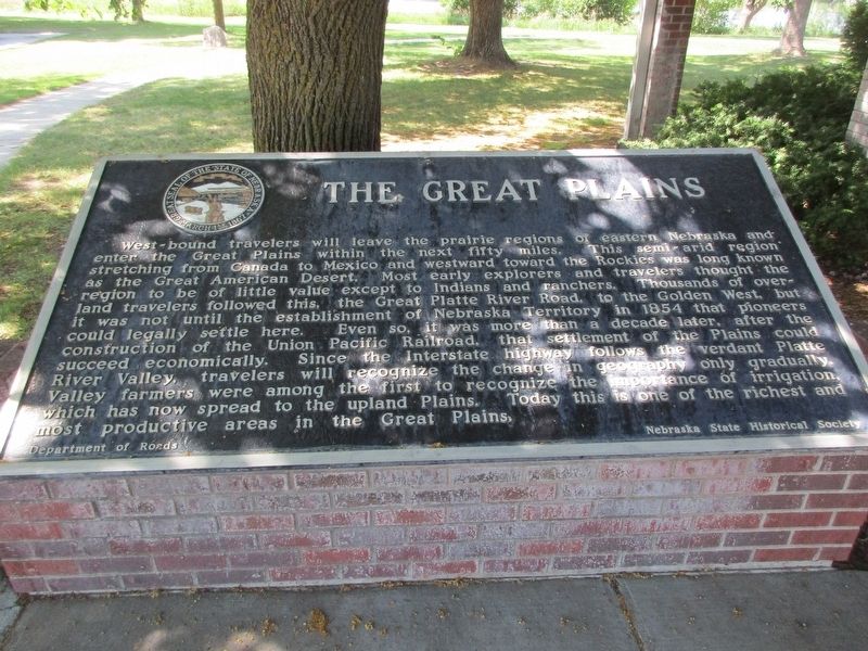The Great Plains Marker. Click for full size. The Great Plains Marker image. Click for full size.