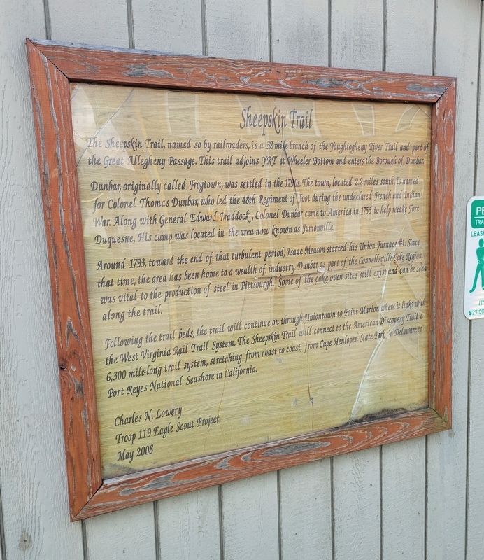 Sheepskin Trail Marker image. Click for full size.