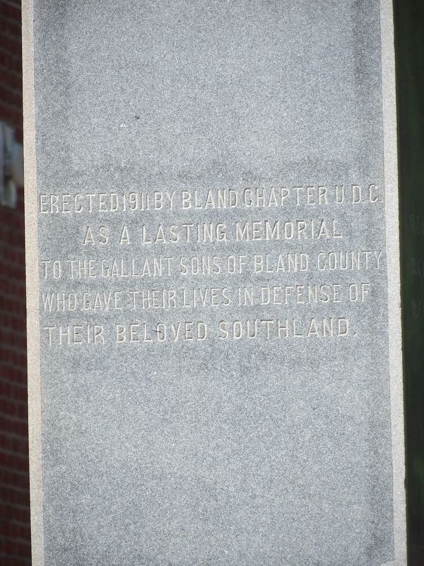 Bland County Confederate Monument (closeup) image. Click for full size.