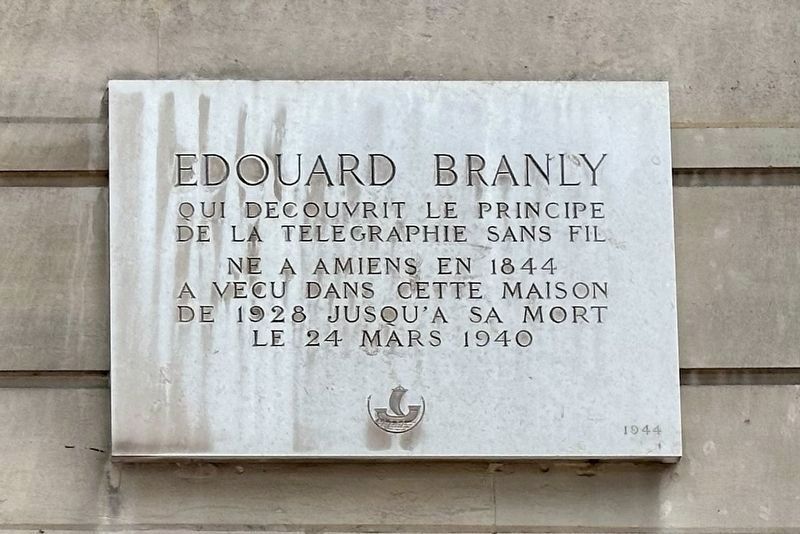 Edouard Branly Marker image. Click for full size.
