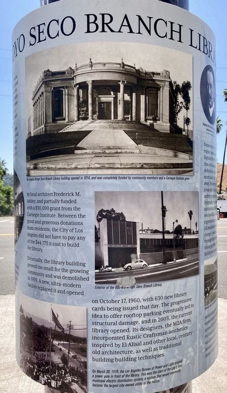 Arroyo Seco Branch Library Marker image. Click for full size.