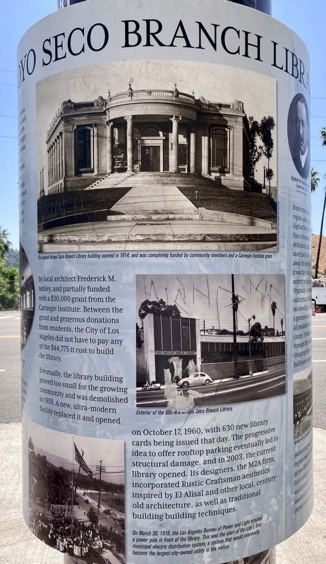 Arroyo Seco Branch Library Marker image. Click for full size.