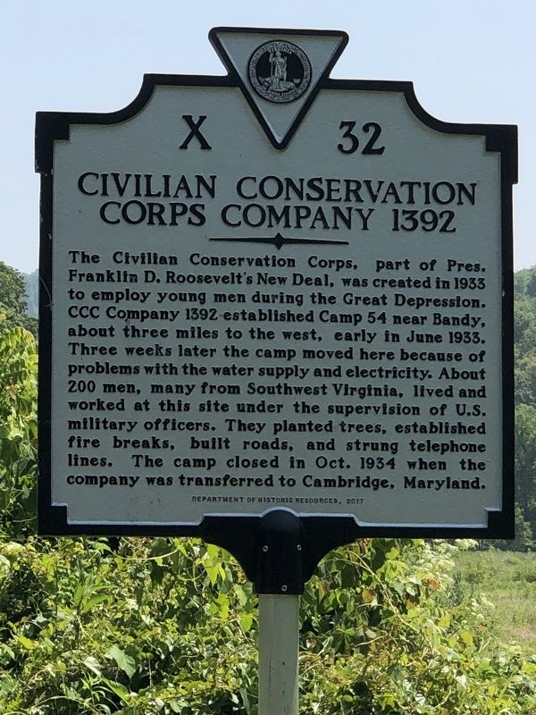 Civilian Conservation Corps Company 1392 Marker. Click for full size. Civilian Conservation Corps Company 1392 Marker image. Click for full size.