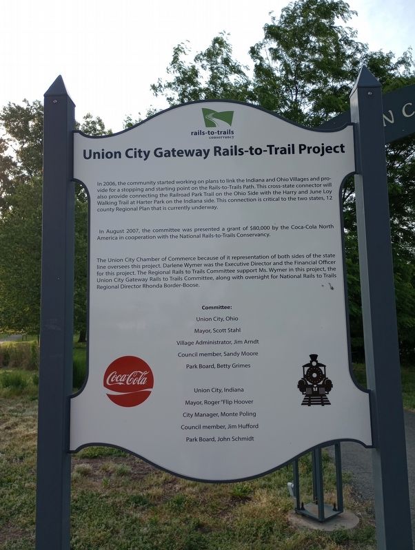 Union City Gateway Rails-to-Trail Project Marker image. Click for full size.