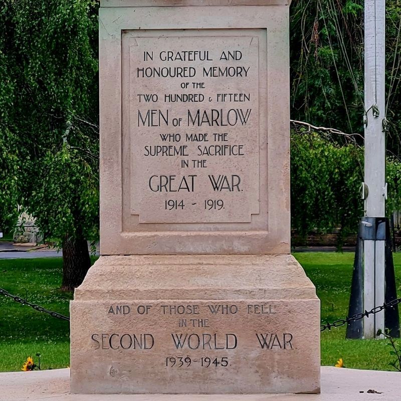 Marlow War Memorial. Click for full size. Marlow War Memorial image. Click for full size.
