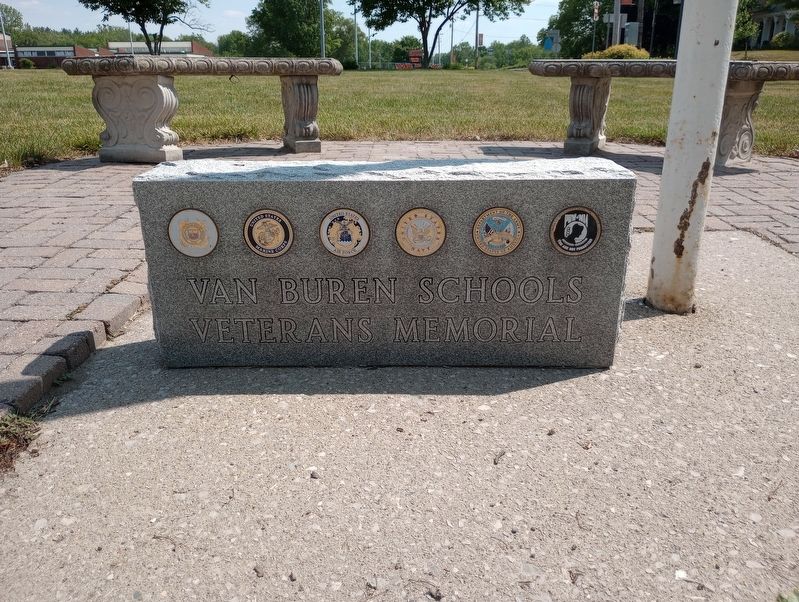 Van Buren Schools Veterans Memorial Marker, Side One image. Click for full size.