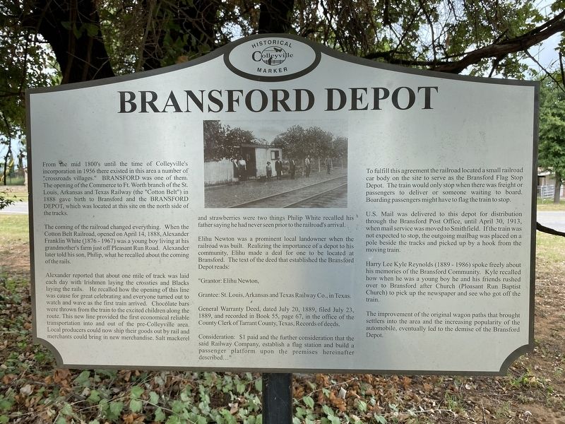 Bransford Depot Marker image. Click for full size.