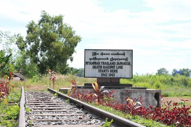 Myanmar Thailand Japanese Death Railway Historical Marker image. Click for full size.