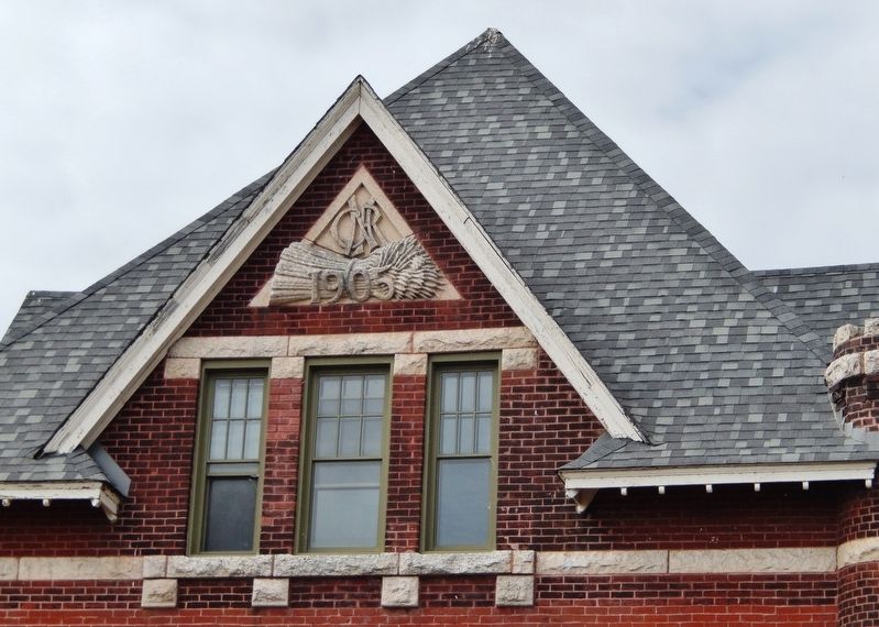 Canadian Northern Railway Station (<i>gable detail</i>). Click for full size. Canadian Northern Railway Station (<i>gable detail</i>) image. Click for full size.