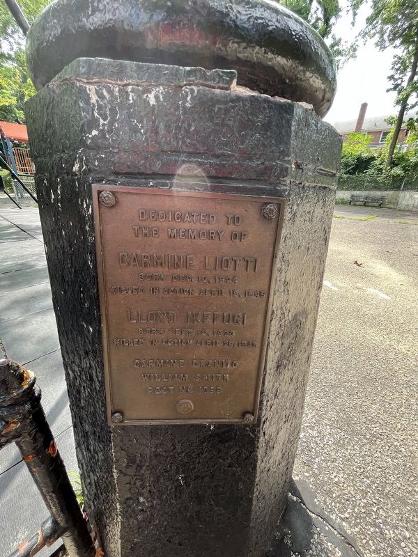 Carmine Liotti and Lloyd Ikefugi Memorial Marker. Click for full size. Carmine Liotti and Lloyd Ikefugi Memorial Marker image. Click for full size.