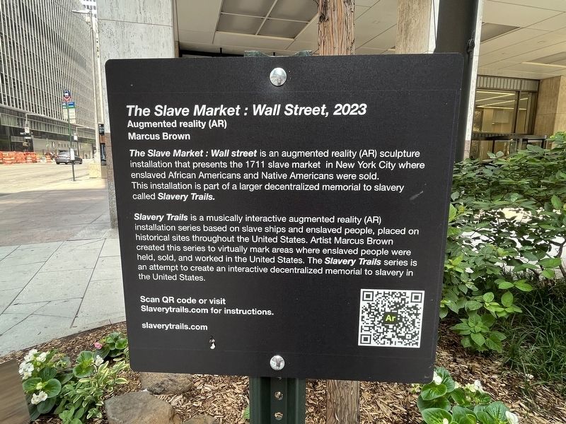 <i>The Slave Market: Wall Street, 2023</i> Marker image. Click for full size.