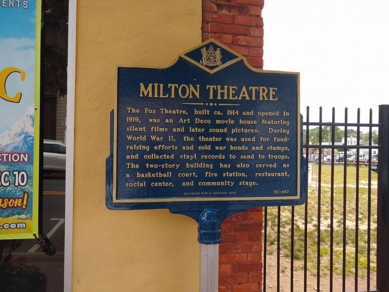 Milton Theatre Marker image. Click for full size.
