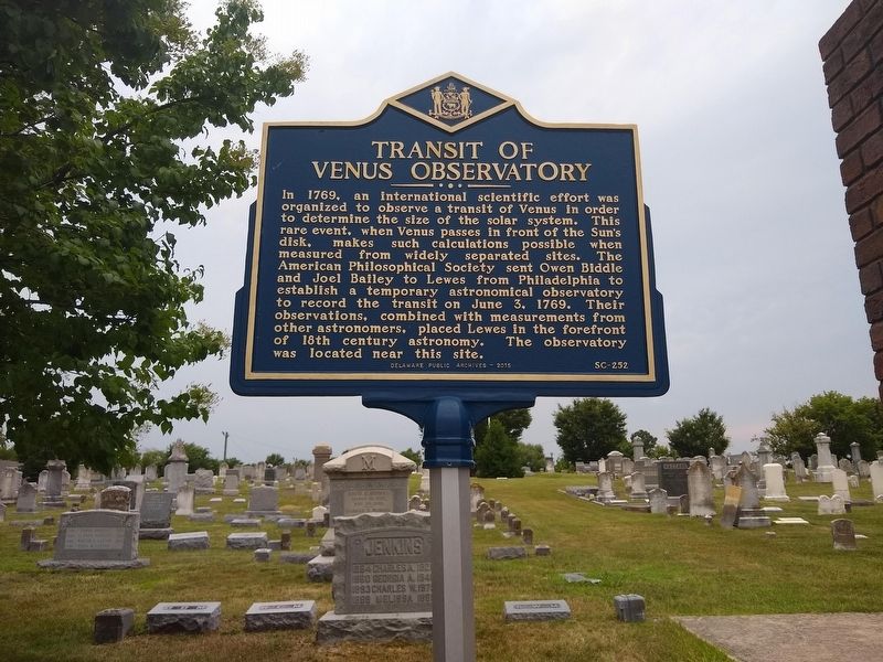 Transit of Venus Observatory Marker. Click for full size. Transit of Venus Observatory Marker image. Click for full size.