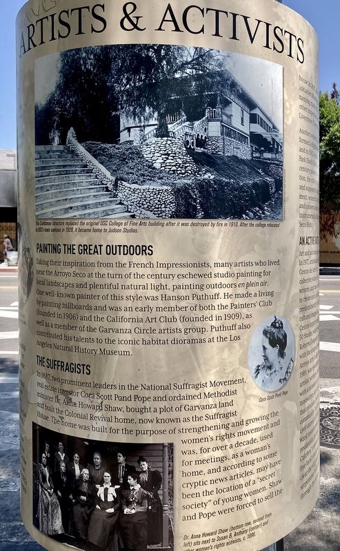 Artists & Activists Marker image. Click for full size.