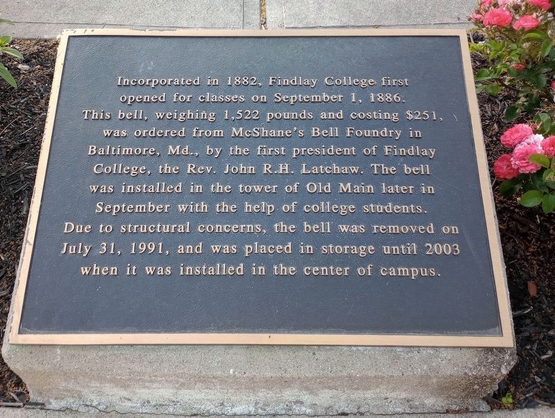 Findlay College Marker. Click for full size. Findlay College Marker image. Click for full size.