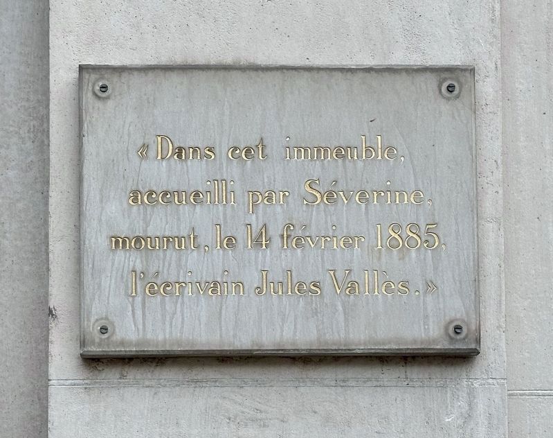 Jules Vallès Marker. Click for full size. Jules Vallès Marker image. Click for full size.