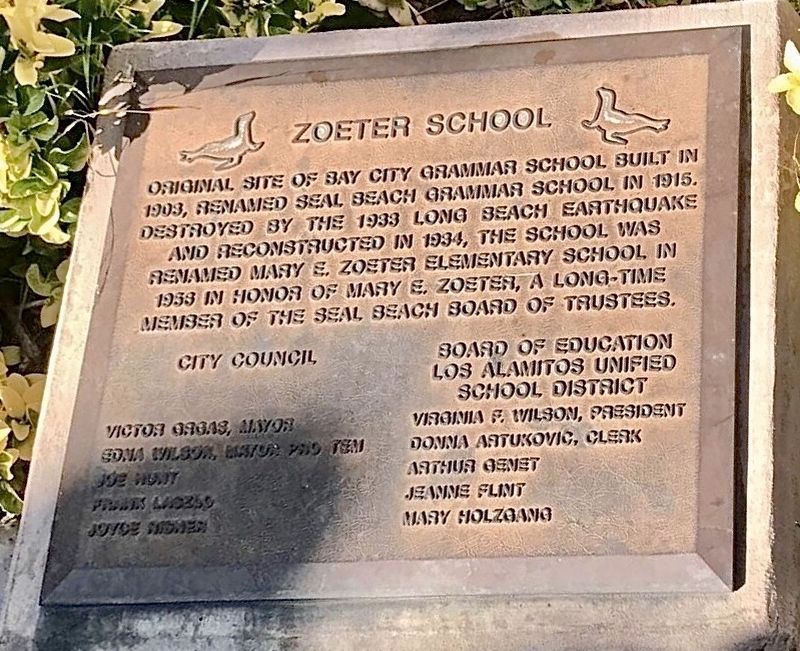 Zoeter School Marker. Click for full size. Zoeter School Marker image. Click for full size.