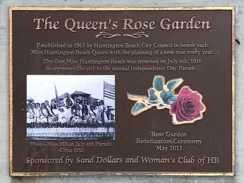 The Queen's Rose Garden Marker image. Click for full size.