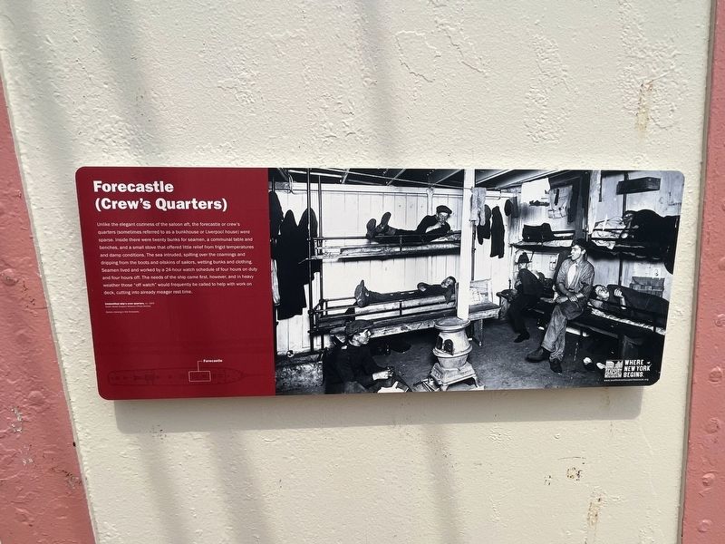 Forecastle (Crew's Quarters) Marker. Click for full size. Forecastle (Crew's Quarters) Marker image. Click for full size.