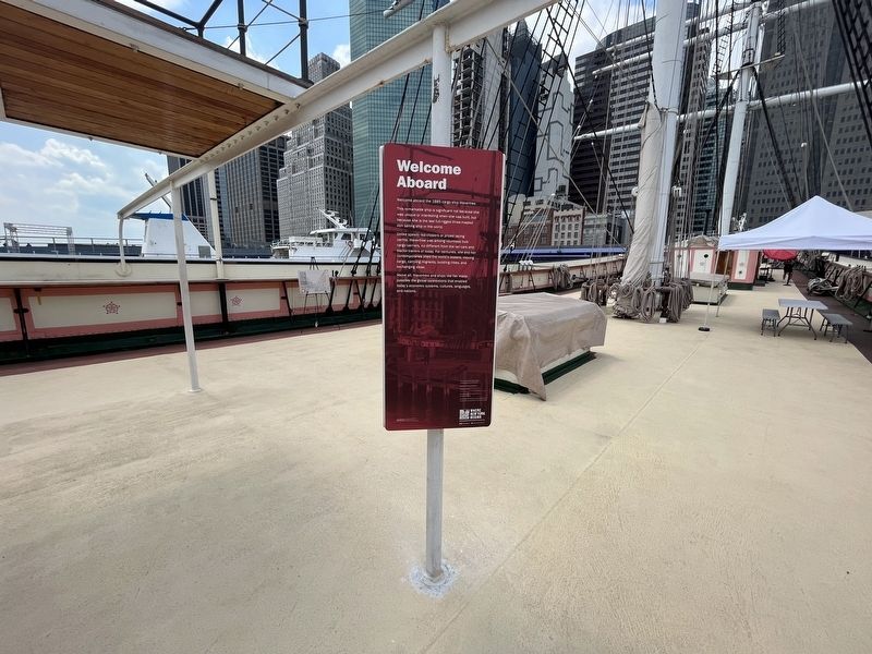 Welcome Aboard / Where New York Begins / <i>Wavertree</i> Today Marker. Click for full size. Welcome Aboard / Where New York Begins / <i>Wavertree</i> Today Marker image. Click for full size.