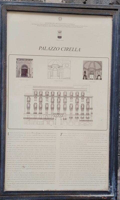 Palazzo Cirella / Cirella Palace Marker. Click for full size. Palazzo Cirella / Cirella Palace Marker image. Click for full size.