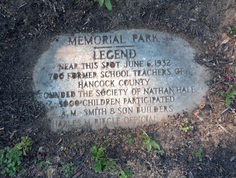 Memorial Park Legend Marker image. Click for full size.