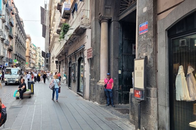 The View of the Cirella Palace and Marker along the street. Click for full size. The View of the Cirella Palace and Marker along the street image. Click for full size.