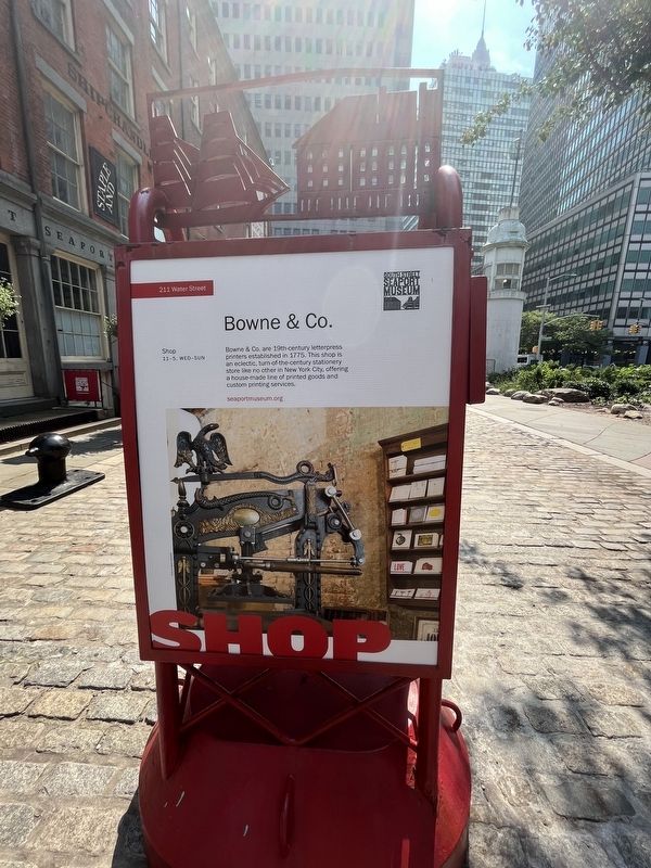 Bowne & Co. Marker image. Click for full size.
