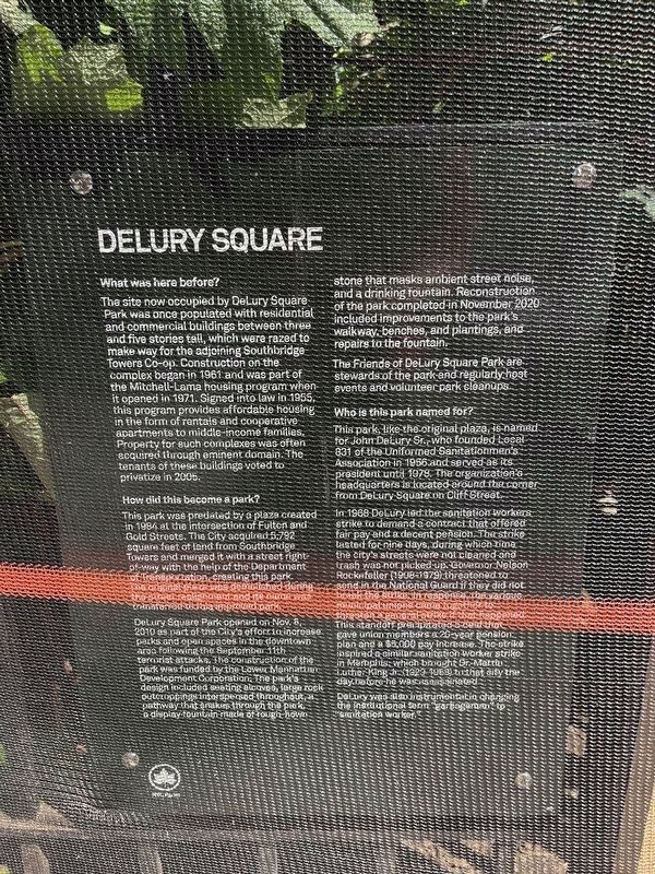 DeLury Square Marker image. Click for full size.