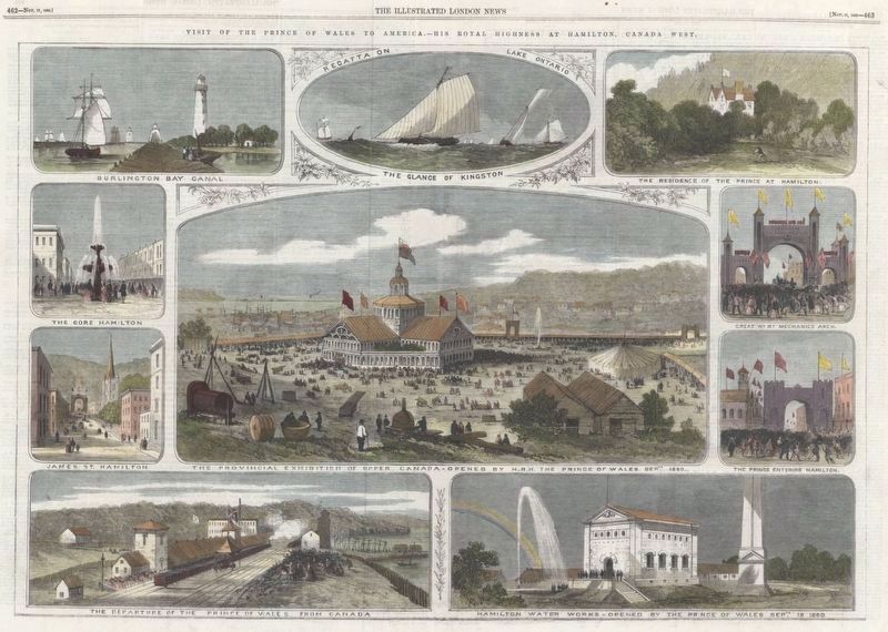 Illustration of the Prince of Wales� visit to Hamilton image. Click for full size.