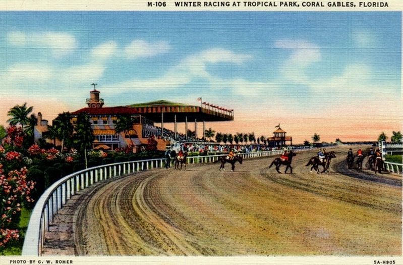 Tropical Park Race Track Marker image. Click for full size.