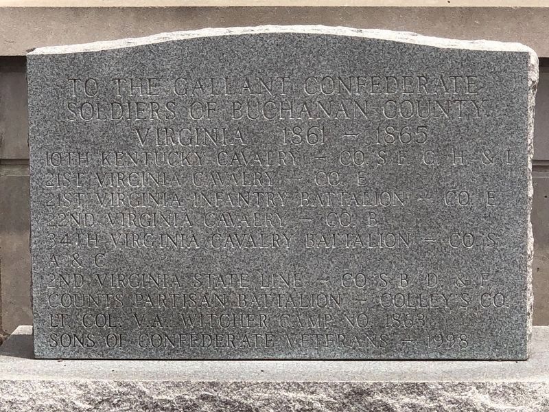 Buchanan County Confederate Memorial Marker image. Click for full size.