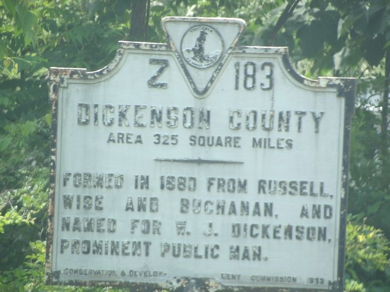 Dickenson County side of marker image. Click for full size.
