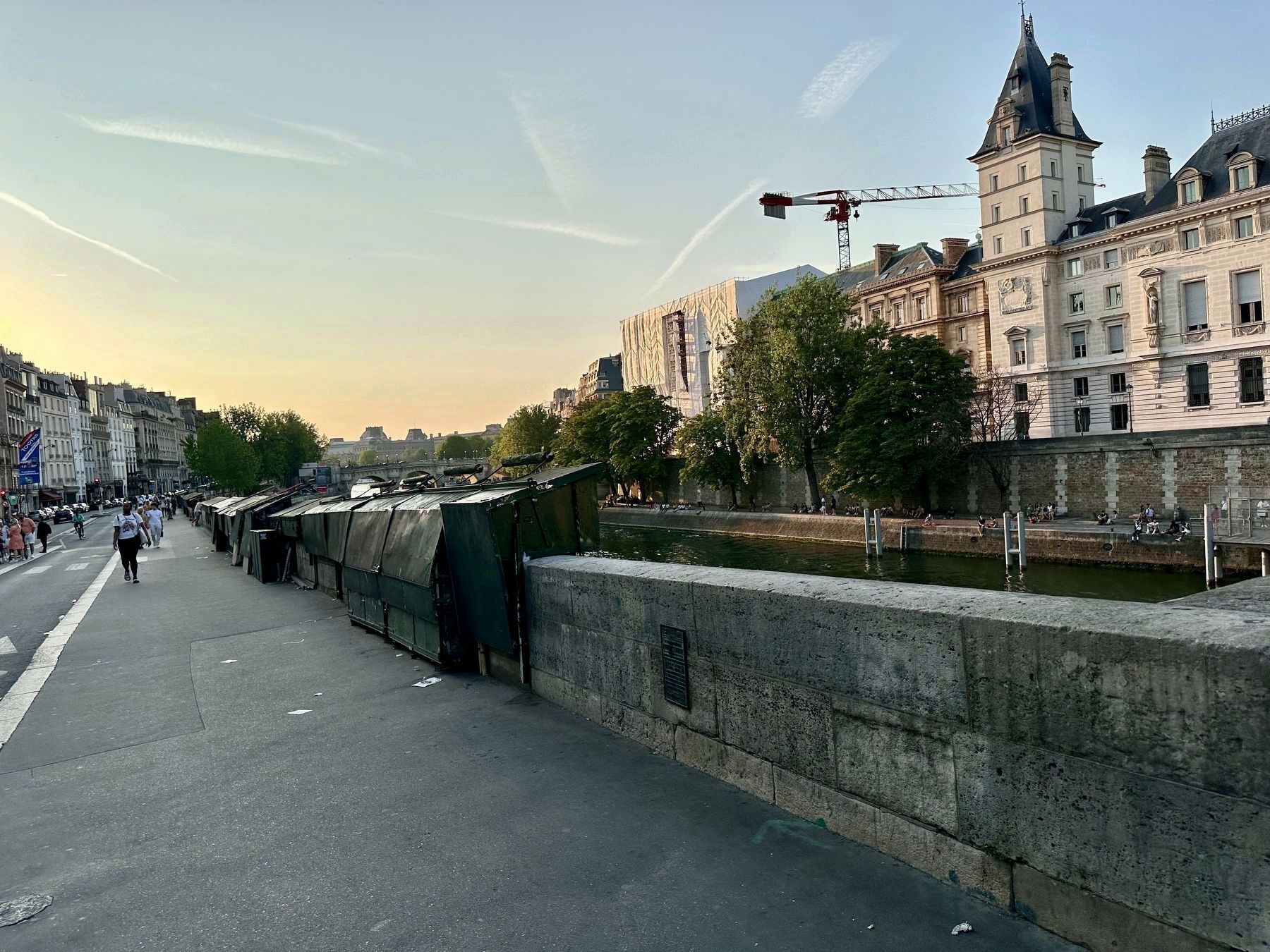 Robert S. White Marker - wide view, looking west along the Seine. Click for full size. Robert S. White Marker - wide view, looking west along the Seine image. Click for full size.