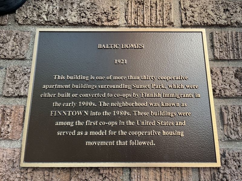 Baltic Homes Marker. Click for full size. Baltic Homes Marker image. Click for full size.