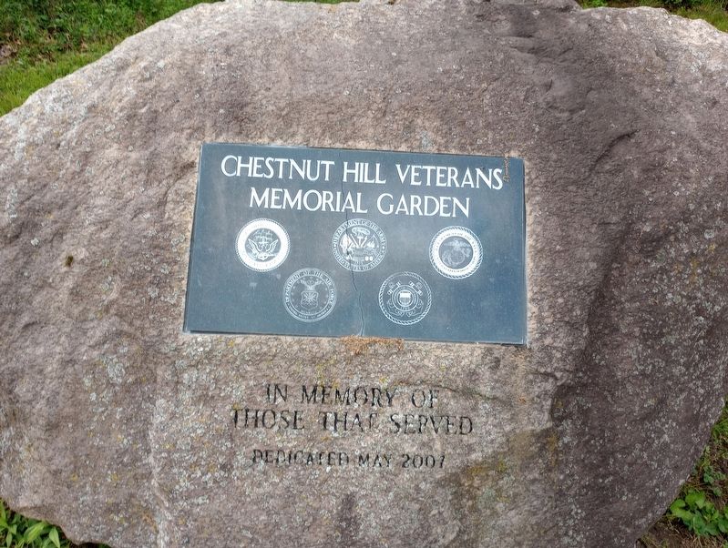 Chestnut Hill Veterans Memorial Garden Marker image. Click for full size.