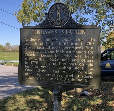 Lindsay's Station Marker. Click for full size. Lindsay's Station Marker image. Click for full size.