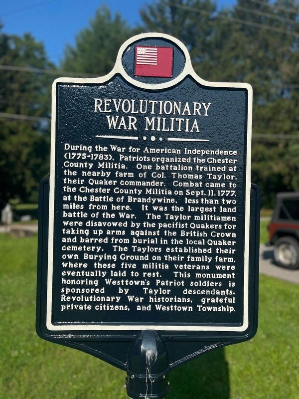 Revolutionary War Militia Marker. Click for full size. Revolutionary War Militia Marker image. Click for full size.