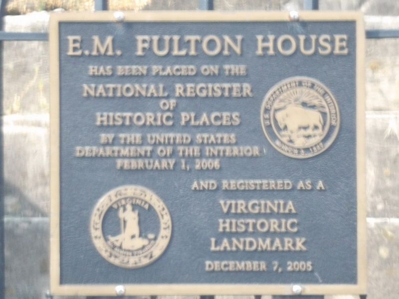 E.M. Fulton House Marker image. Click for full size.