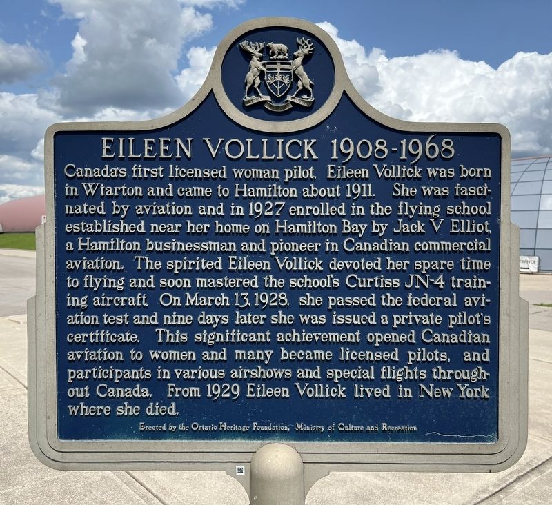 Eileen Vollick 1908-1968 Marker image. Click for full size.