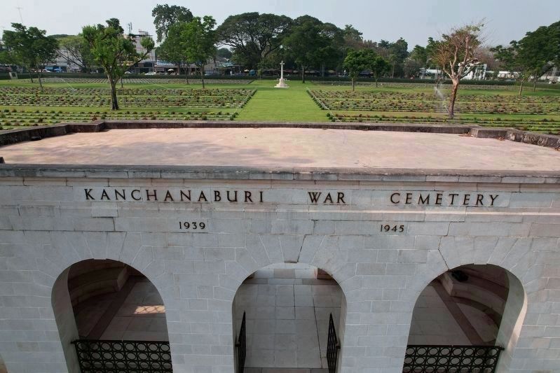 Kanchanaburi War Cemetery at Don Rak<br>1939  1945 image. Click for full size.